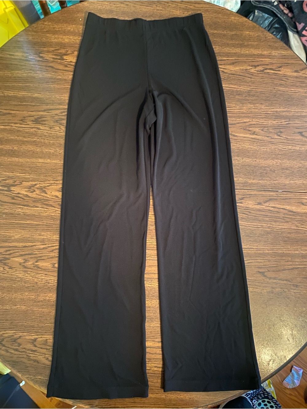 DKNY Black Wide-Leg Pull-On Pants